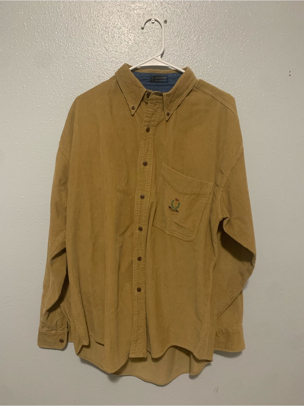 Chaps by Ralph Lauren Men's Corduroy Button-Down Shirt in Tan